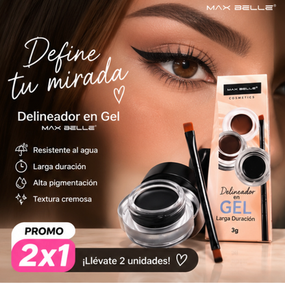 DELINEADOR GEL LARGA DURACION PACK 2X1