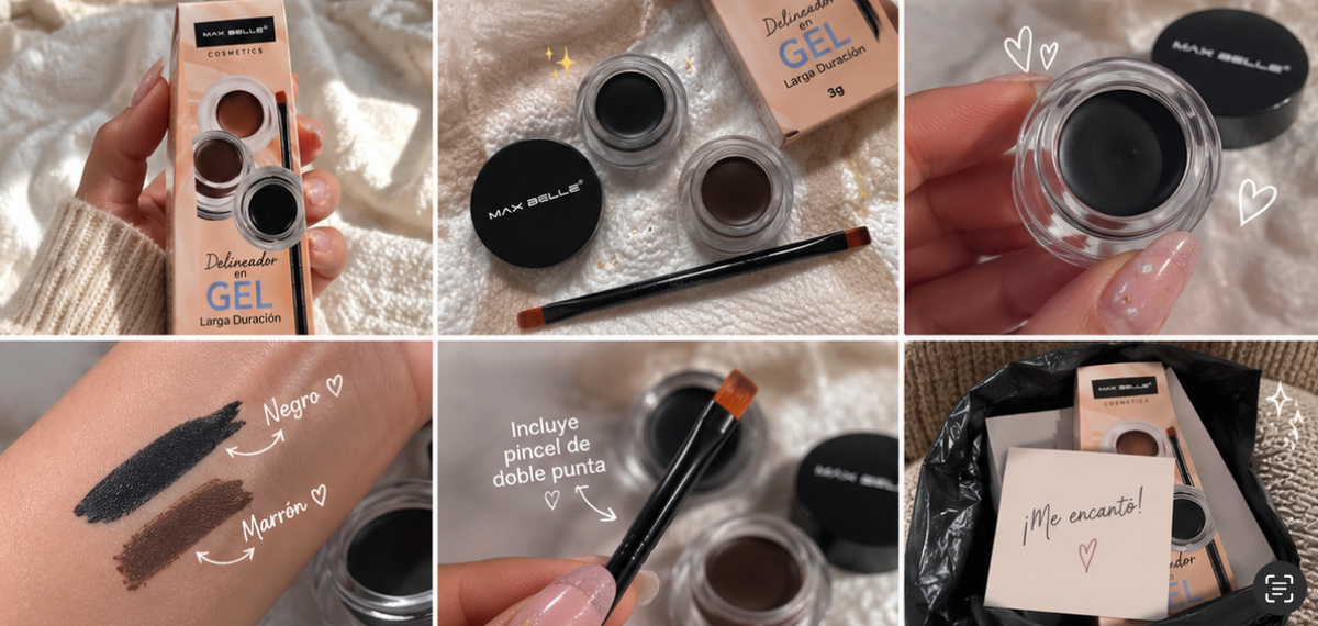 DELINEADOR GEL LARGA DURACION PACK 2X1