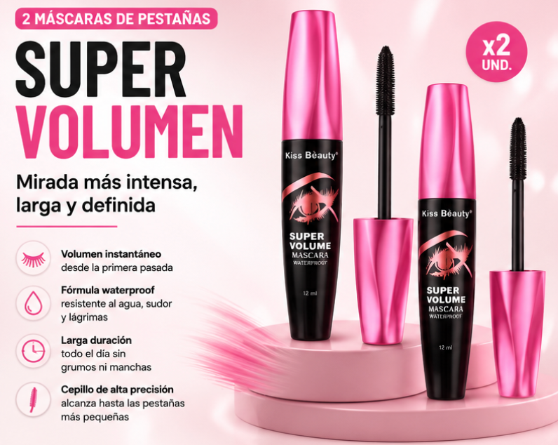 2 Mascara de pestaña super volumen