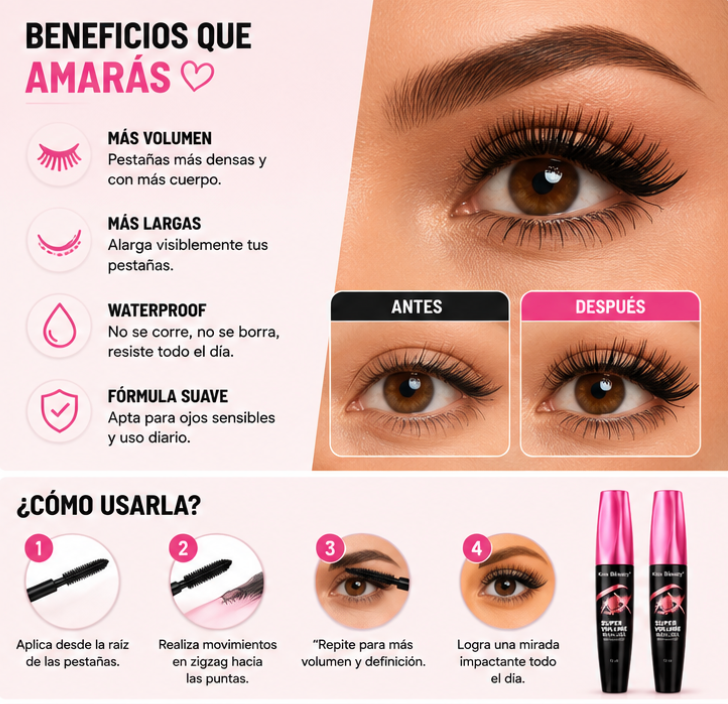 2 Mascara de pestaña super volumen