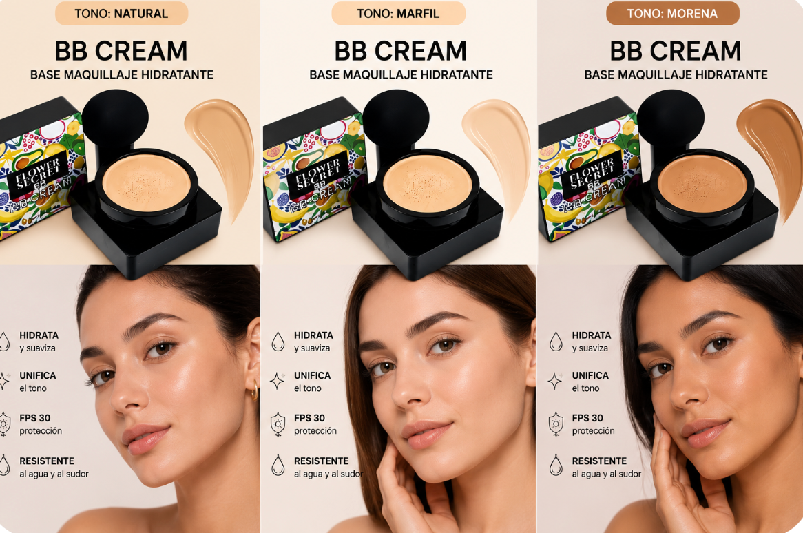 BB CREAM - BASE MAQUILLAJE HIDRATANTE