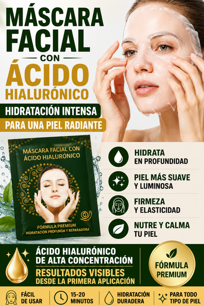 Mascara Facial Con Acido Hialuronico